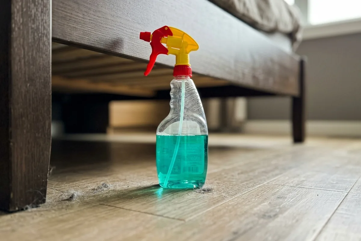 Spryskaj podłogę pod łóżkiem octem. Ten prosty trik usuwa problem, którego nie widać gołym okiem